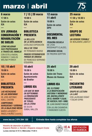 Actividades del IEA de marzo a abril