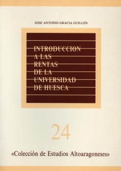 Portada: Introducción a las rentas de la Universidad de Huesca