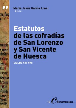 Portada: Estatutos de las cofradías de San Lorenzo y San Vicente de Huesca