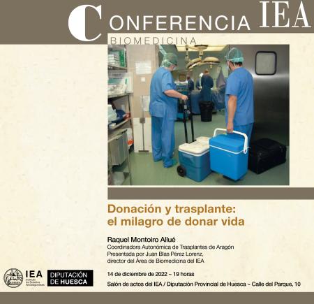 Conferencia sobre donaciones y trasplantes en Aragón