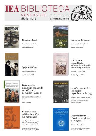 Novedades seleccionadas por la Biblioteca del IEA para la primera quincena de diciembre