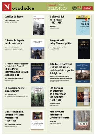 NOVEDADES BIBLIOTECA IEA PRIMERA QUINCENA MARZO 2023