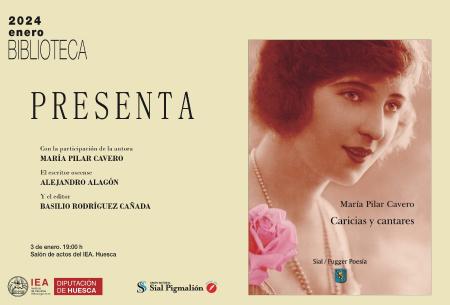 Biblioteca Presenta 'Caricias y cantares', de María Pilar Cavero