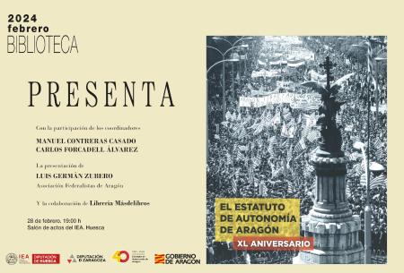 Biblioteca Presenta 'El Estatuto de Autonomía de Aragón: XL aniversario'