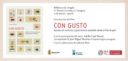 Presentación del libro &#39;Con gusto&#39; en la Biblioteca de Aragón