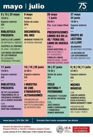 Actividades del IEA de mayo a julio