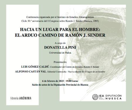 Conferencia de Donatella Pini en el aniversario del nacimiento de Ramón J. Sender