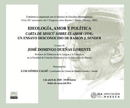 Conferencia de José Domingo Dueñas sobre Ramón J. Sender