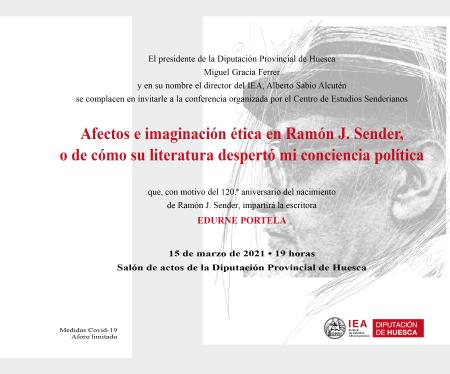 Conferencia de Edurne Portela en el aniversario de Ramón J. Sender