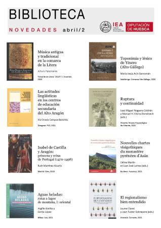 Novedades seleccionadas por la Biblioteca del IEA para la segunda quincena de abril
