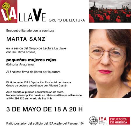 Invitación Encuentro Literario con Marta Sanz
