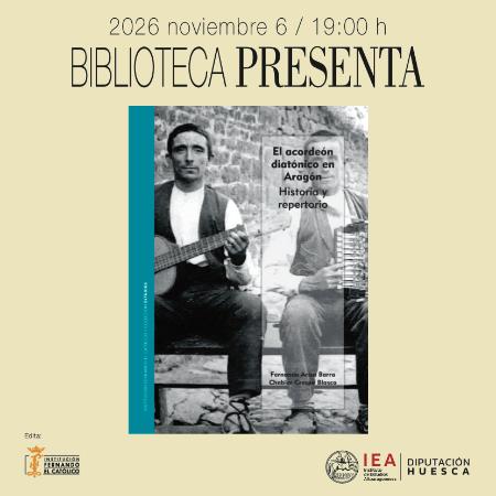 Biblioteca Presenta el libro 'El acordeón diatónico en Aragón'