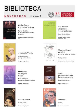 Novedades seleccionadas por la Biblioteca del IEA para la segunda quincena de mayo