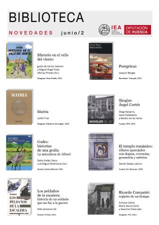 Novedades seleccionadas por la Biblioteca del IEA para la segunda quincena de junio