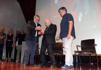 Reconocimiento a Juan José de Mur en la Diputación Provincial de Huesca el 25 de septiembre de 2018, en el acto de presentación del disco de Olga y Los Ministriles Homenajje a Juan José de Mur.