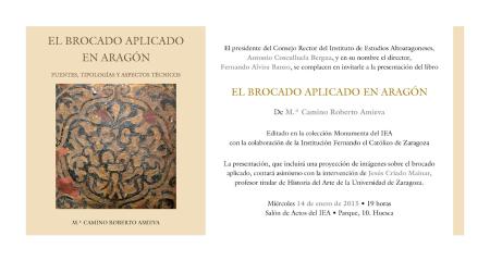 Presentación El brocado aplicado en Aragón