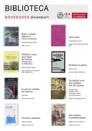 Novedades seleccionadas por la Biblioteca del IEA para la primera quincena de diciembre