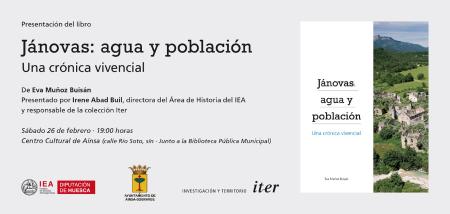 &#39;Jánovas%3a agua y población&#39;, nuevo título de la colección Iter