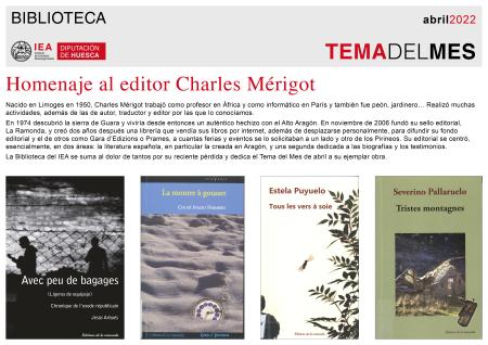 Homenaje al editor Charles Mérigot en la Biblioteca del IEA