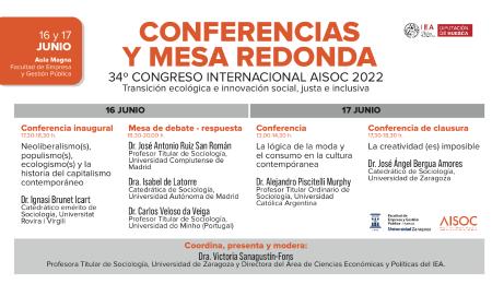 Conferencias y mesa de debate en el 34.º Congreso Internacional AISOC